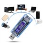 Retoo Testeur multimètre USB multifonction avec affichage LCD, 4 V – 20 V, tension numérique, voltmètre, ampèremètre, capacité d