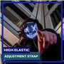 Retoo Klingler Masque Effrayant D'halloween À LED, Trois Modes D'éclairage, Couleur Du Rétroéclairage Noir - Blanc, Taille Uniqu