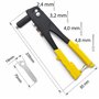 Retoo Pince à riveter aveugle robuste avec poignée ergonomique pour rivets aveugles en acier - Pince à riveter manuelle pour riv
