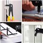 Retoo Pince à riveter aveugle robuste avec poignée ergonomique pour rivets aveugles en acier - Pince à riveter manuelle pour riv