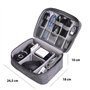 Retoo Sac Câble Multifonctionnel Sac de Voyage Universel Électronique Cable Management Cubes 2 Couche pour Tablette Disque Dur E