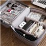 Retoo Sac Câble Multifonctionnel Sac de Voyage Universel Électronique Cable Management Cubes 2 Couche pour Tablette Disque Dur E