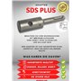 WERHE Adaptateur professionnel pour tarière adaptée à la perceuse SDS Plus Perceuse sans fil Visseuse sans fil Foreuse de pieux 