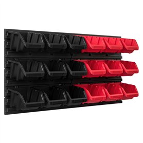 Système de stockage - Étagère murale avec boîtes empilables - Plaques murales extra solides - 78 x 39 cm - Étagère murale - 78 x