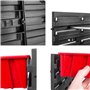 Système de stockage - Étagère murale avec boîtes empilables - Plaques murales extra solides - 78 x 39 cm - Étagère murale - 78 x