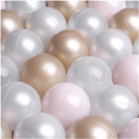 MISIOO Lot de 150 balles pour piscine à balles – Diamètre 6 cm – Balles en plastique 100 % polyéthylène basse densité – Rose cla