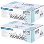 Vilde Lot de 12 tasses à glace à dessert en verre, passe au lave-vaisselle, pour crème glacée, dessert, avec pied, 100 ml
