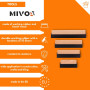 MIVOS Spatule en caoutchouc - Set de spatules à carrelage - 150mm - 200mm - 250 mm -300 mm - Gomme à joint poignée en bois - Gom