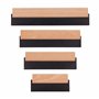 MIVOS Spatule en caoutchouc - Set de spatules à carrelage - 150mm - 200mm - 250 mm -300 mm - Gomme à joint poignée en bois - Gom