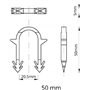 Novanetus Agrafes 50 mm pour Tuyau de Plancher Chauffant Attache pour Chauffage par le Sol 250 Pièces