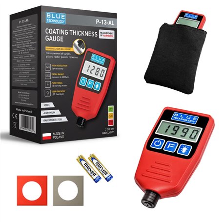 Blue Technology P13-AL Appareil de Mesure d'épaisseur de Couche Professionnel Sonde sphérique | Acier et Aluminium | Coating Thi