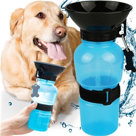 Retoo Bouteille d'eau pour Chien Portable 500 ML Gourde d'eau Voyage pour Animaux Animal Domestique Distributeur pour Promenades