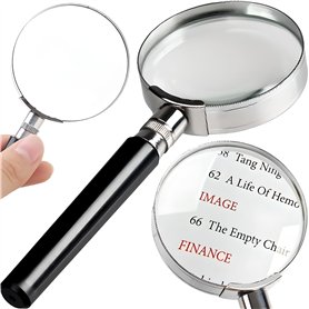 Retoo Grande loupe de Lecture en Verre pour Livres scientifiques journaux Lecture Insectes Passe-Temps Observation de qualité su