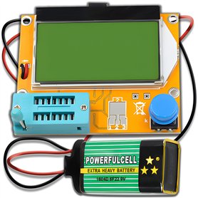 Retoo Testeur de transistor numérique Résistance Capacité Diode Triode Capacité Résistance ESR Mètre MOS PNP NPN LCR Multimètre