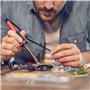 Retoo Testeur de transistor numérique Résistance Capacité Diode Triode Capacité Résistance ESR Mètre MOS PNP NPN LCR Multimètre 