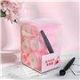 Retoo 10 Pièces Gros Bigoudis Cheveux 25-45 mm Rose Avec Plastique Pince Bec Canard - Pour Cheveux Longs, Convient Aux Femmes Av