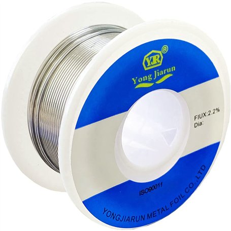 Retoo Bobine d'étain à souder avec flux - 50 g - 1 mm - Avec soudure sans plomb et noyau de colophane Sn99 Cu0