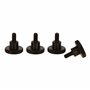 PrecisionGeek Moleté Pouce vis/Vis d'épaule en Acier Noir DIN 464 M4 x 8mm - Lot de 4