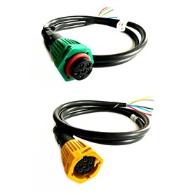MelTruck® Lot de 2 connecteurs à baïonnette 6 broches 1 m pour feux arrière de remorque