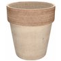 KOTARBAU® Pot de fleurs en terre cuite - Diamètre : 28 cm - Résistant au gel - Bord nervuré - Café