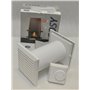 Ventilateur à turbine 4-en-1 pour distribution d’air chaud + thermostat + accessoires