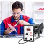 Delphi Tools Station de soudage 858D - Kit de fer à souder - Station de soudage et de soudage en plastique professionnel - Kit d