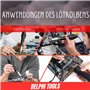 Delphi Tools Station de soudage 858D - Kit de fer à souder - Station de soudage et de soudage en plastique professionnel - Kit d