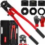 DELPHI Set de pinces à sertir hydrauliques TH Ø 6-26 mm 360° Pince à sertir Cosse de câble avec réglage de la pression - Pressio