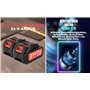 DELPHI Tools Meuleuse d'angle sans fil 1200 W 21 V 125 mm 2 batteries Moteur sans balais M10 Akkuflex – Filetage de broche pour 