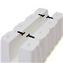 Prosperplast Jardinière de Balustrade de Balcon Blanc Longueur 590 mm