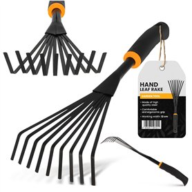 Petit Balai À Gazon 14 cm 9 Dents De Jardinage en Acier I Râteau À Main pour Ramasser Les Déchets De Jardin Largeur De Travail O