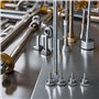 PrecisionGeek Vis moletées M4 x 10 mm, aluminium, 16 mm de diamètre, avec épaule, vis moletées droites DIN 464 M4 x 10 mm (4 piè