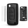 AWPARTS - Coque de clé de voiture - Coque de clé de voiture - Coque de clé de voiture compatible avec Citroën C3 C4 C5 Berlingo