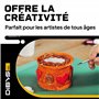 DIBYS Kit de poterie pour enfant et adulte | Set de poterie avec outils de modelage, argile autodurcissante blanche, peintures e