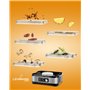 Lehmann Déshydrateur en acier inoxydable 450W | avec régulateur de température 35-70°C | Séchoir pour fruits, champignons, viand
