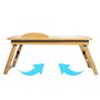 NMK HOME Table de lit pliable en bambou pour ordinateur portable - Hauteur réglable pour canapé, lit pour lire ou petit-déjeuner