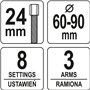 YATO Kit d'extracteur de Roue dentée Universel Professionnel | 60-90 mm | CRV | 3 Bras | Extracteur de Roue d'arbre à cames