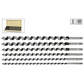Sthor 22466 Lot de 6 mèches à bois ajustables 10–20 x 460 mm