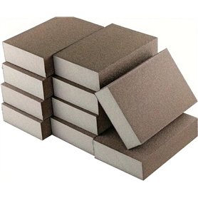 Lot de 10 éponges abrasives fines - Grain P 100 P100 - Idéal pour le ponçage de peinture