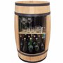 WEECO Tonneau Bar en Bois Massif et métal au Look à la Fois rétro Vin Rack Et Boissons Armoire - Casier à vin en Bois - Minibar