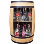 WEECO Tonneau Bar en Bois Massif et métal au Look à la Fois rétro Vin Rack Et Boissons Armoire - Casier à vin en Bois - Minibar 