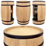 WEECO Tonneau Bar en Bois Massif et métal au Look à la Fois rétro Vin Rack Et Boissons Armoire - Casier à vin en Bois - Minibar 