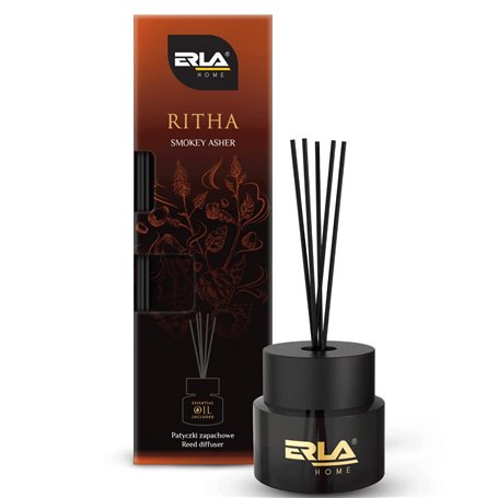 ERLA Bâtonnets Parfumés 'Smokey Asher' 100 ml - Bâtonnets Parfumés pour la Maison - Rafraîchisseur d'air avec une Senteur de Pat