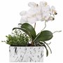 sarcia.eu Cache-pot en céramique, en marbre blanc et noir, 22,5 x 12 x 10 cm