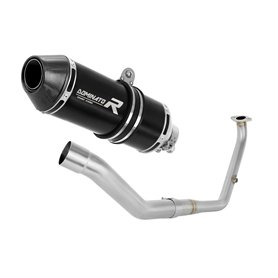 DOMINATOR Ligne complète d'échappement Collecteur Silencieux HP3 NOIR compatible avec MT 125 2021-2022