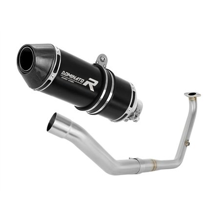 DOMINATOR Ligne complète d'échappement Collecteur Silencieux HP3 NOIR compatible avec MT 125 2021-2022