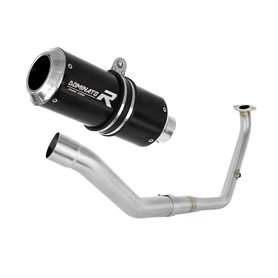 DOMINATOR Ligne complète d'échappement Collecteur Silencieux GP NOIR compatible avec YZF R125 2021-2022