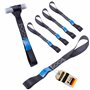 INTAKO Sangles d'Arrimage 25mm 30cm - Lot de 4 - Attache Sangles Arrimage Moto - Résistance 800kg - pour Vélo