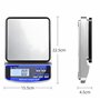 Retoo Balance De Cuisine Électronique, Charge Maximale 15 Kg, Écran LCD Vert Rétroéclairé, Fonction De Mise À Zéro, De Tarage Et