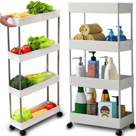 Retoo Chariot de cuisine à 4 niveaux
